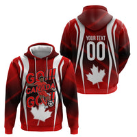 Custom Canada Soccer Player Hoodie Go Canada Maple Leaf