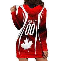 Custom Canada Soccer Player Hoodie Dress Go Canada Maple Leaf