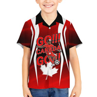 Custom Canada Soccer Player Kid Hawaiian Shirt Go Canada Maple Leaf