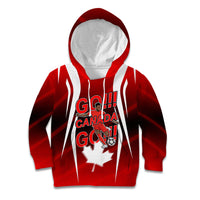 Custom Canada Soccer Player Kid Hoodie Go Canada Maple Leaf