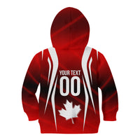 Custom Canada Soccer Player Kid Hoodie Go Canada Maple Leaf