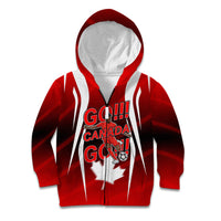 Custom Canada Soccer Player Kid Hoodie Go Canada Maple Leaf