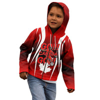 Custom Canada Soccer Player Kid Hoodie Go Canada Maple Leaf