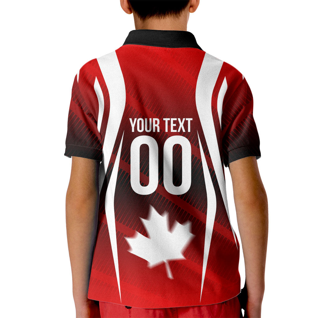 Custom Canada Soccer Player Kid Polo Shirt Go Canada Maple Leaf