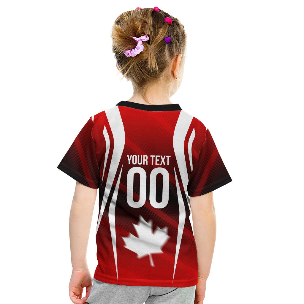 Custom Canada Soccer Player Kid T Shirt Go Canada Maple Leaf