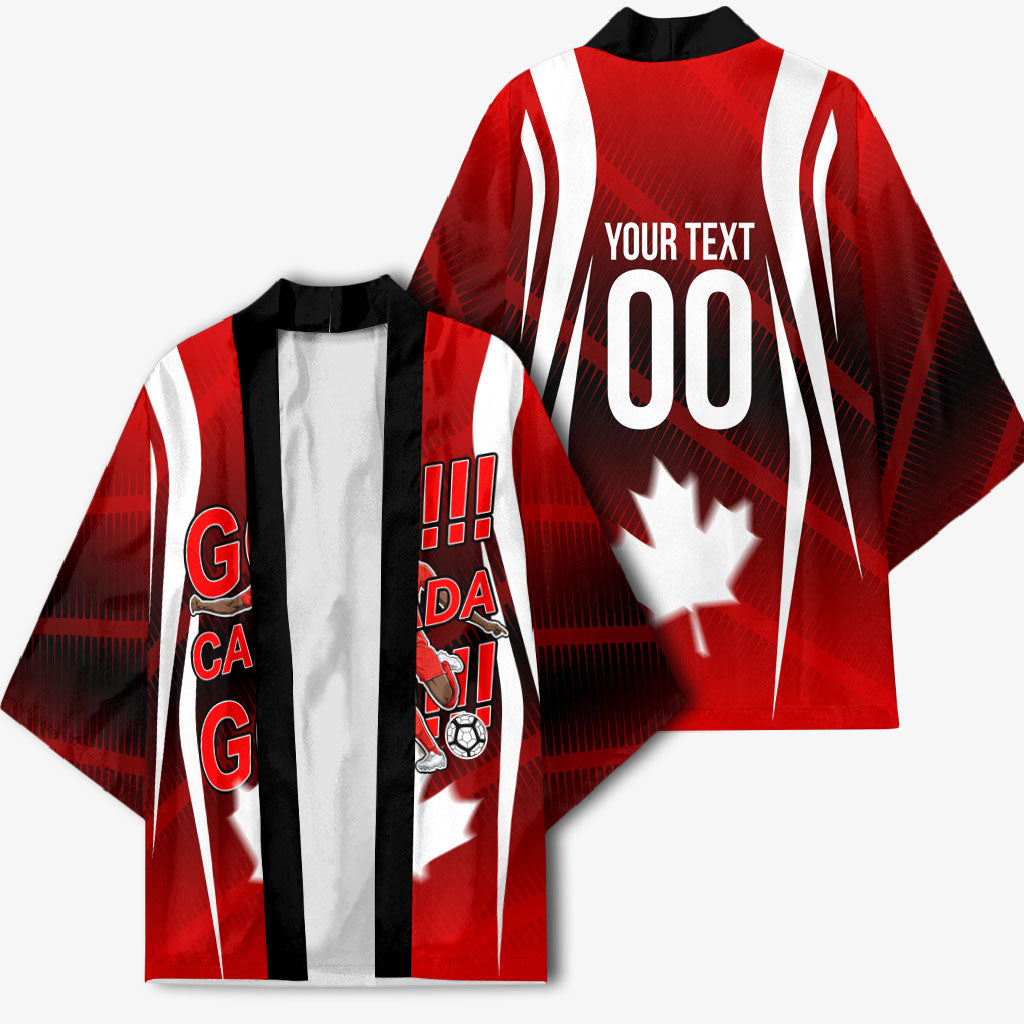 Custom Canada Soccer Player Kimono Go Canada Maple Leaf