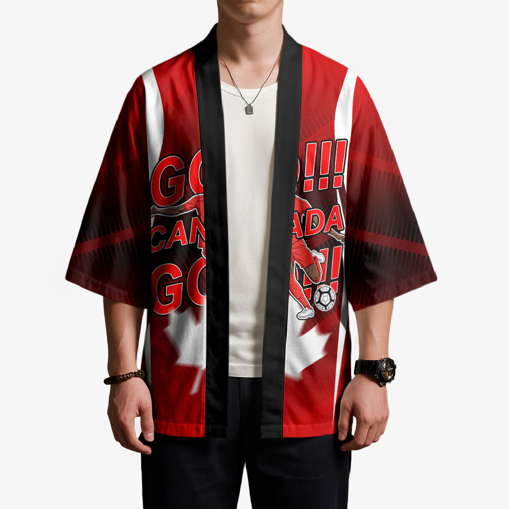 Custom Canada Soccer Player Kimono Go Canada Maple Leaf