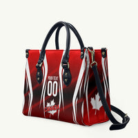 Custom Canada Soccer Player Leather Bag Go Canada Maple Leaf