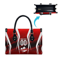 Custom Canada Soccer Player Leather Bag Go Canada Maple Leaf