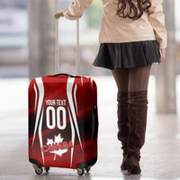 Custom Canada Soccer Player Luggage Cover Go Canada Maple Leaf