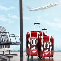 Custom Canada Soccer Player Luggage Cover Go Canada Maple Leaf