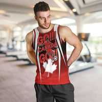 Custom Canada Soccer Player Men Tank Top Go Canada Maple Leaf