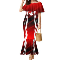 Custom Canada Soccer Player Mermaid Dress Go Canada Maple Leaf