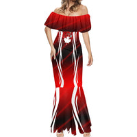 Custom Canada Soccer Player Mermaid Dress Go Canada Maple Leaf