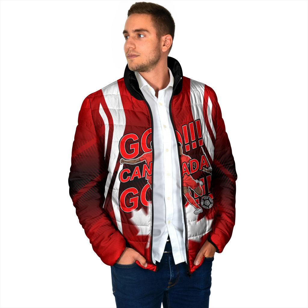 Custom Canada Soccer Player Padded Jacket Go Canada Maple Leaf