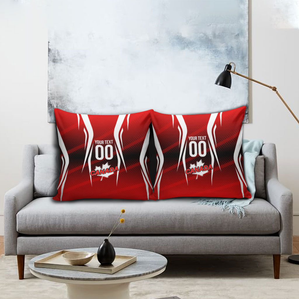 Custom Canada Soccer Player Pillow Cover Go Canada Maple Leaf