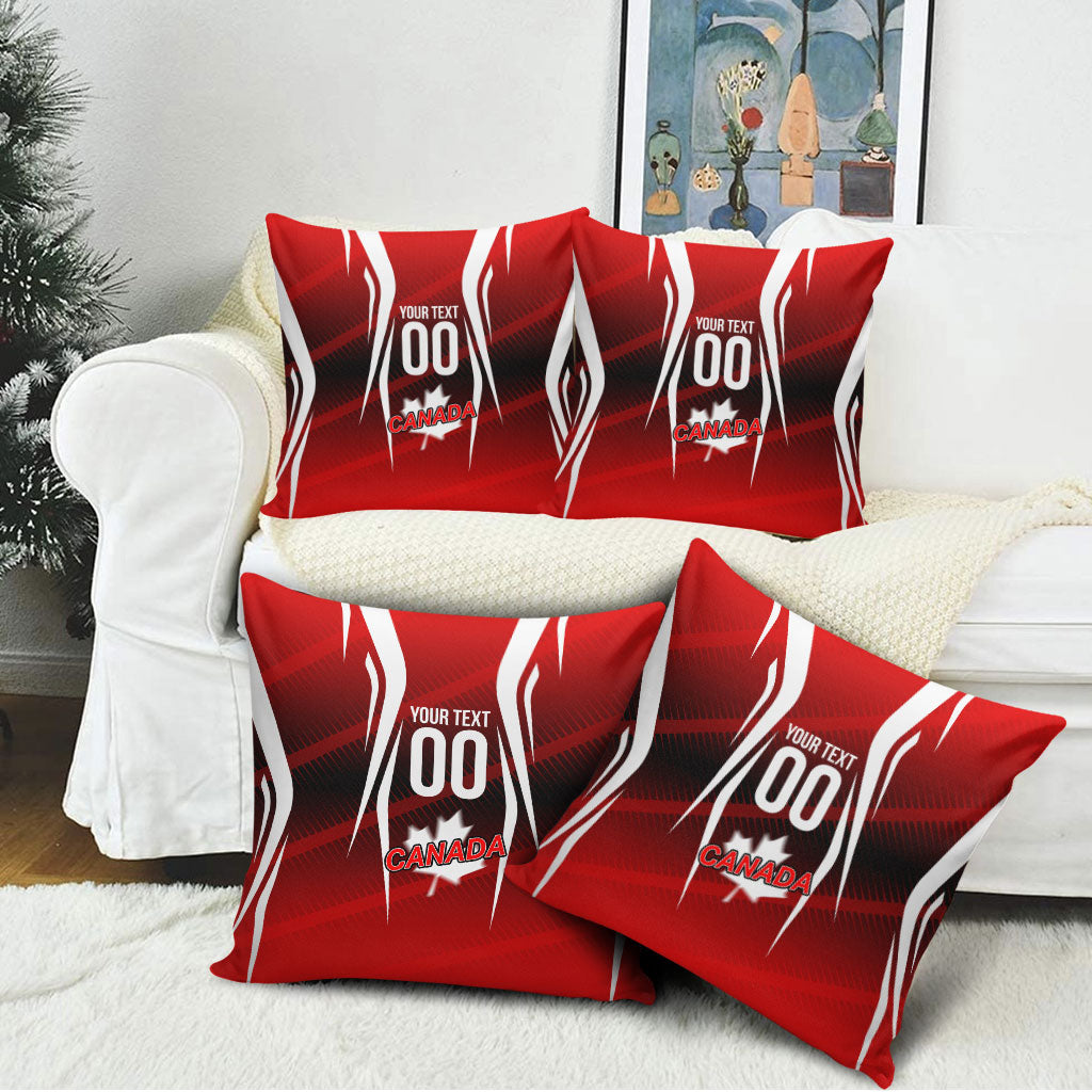 Custom Canada Soccer Player Pillow Cover Go Canada Maple Leaf