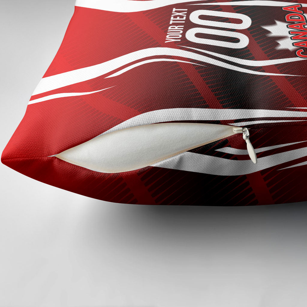 Custom Canada Soccer Player Pillow Cover Go Canada Maple Leaf