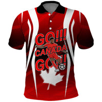 Custom Canada Soccer Player Polo Shirt Go Canada Maple Leaf