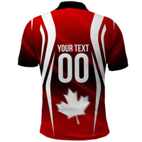 Custom Canada Soccer Player Polo Shirt Go Canada Maple Leaf