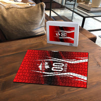 Custom Canada Soccer Player Puzzle Go Canada Maple Leaf