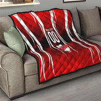 Custom Canada Soccer Player Quilt Go Canada Maple Leaf