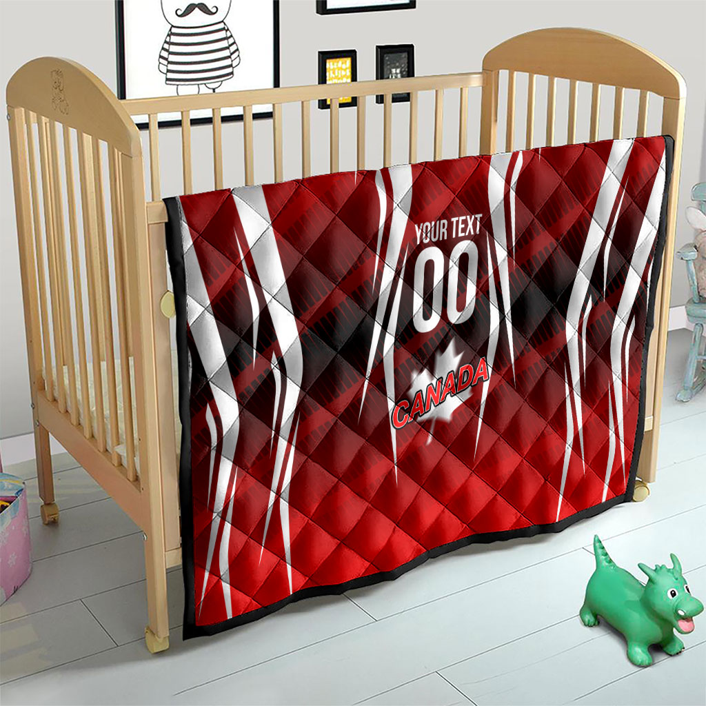 Custom Canada Soccer Player Quilt Go Canada Maple Leaf