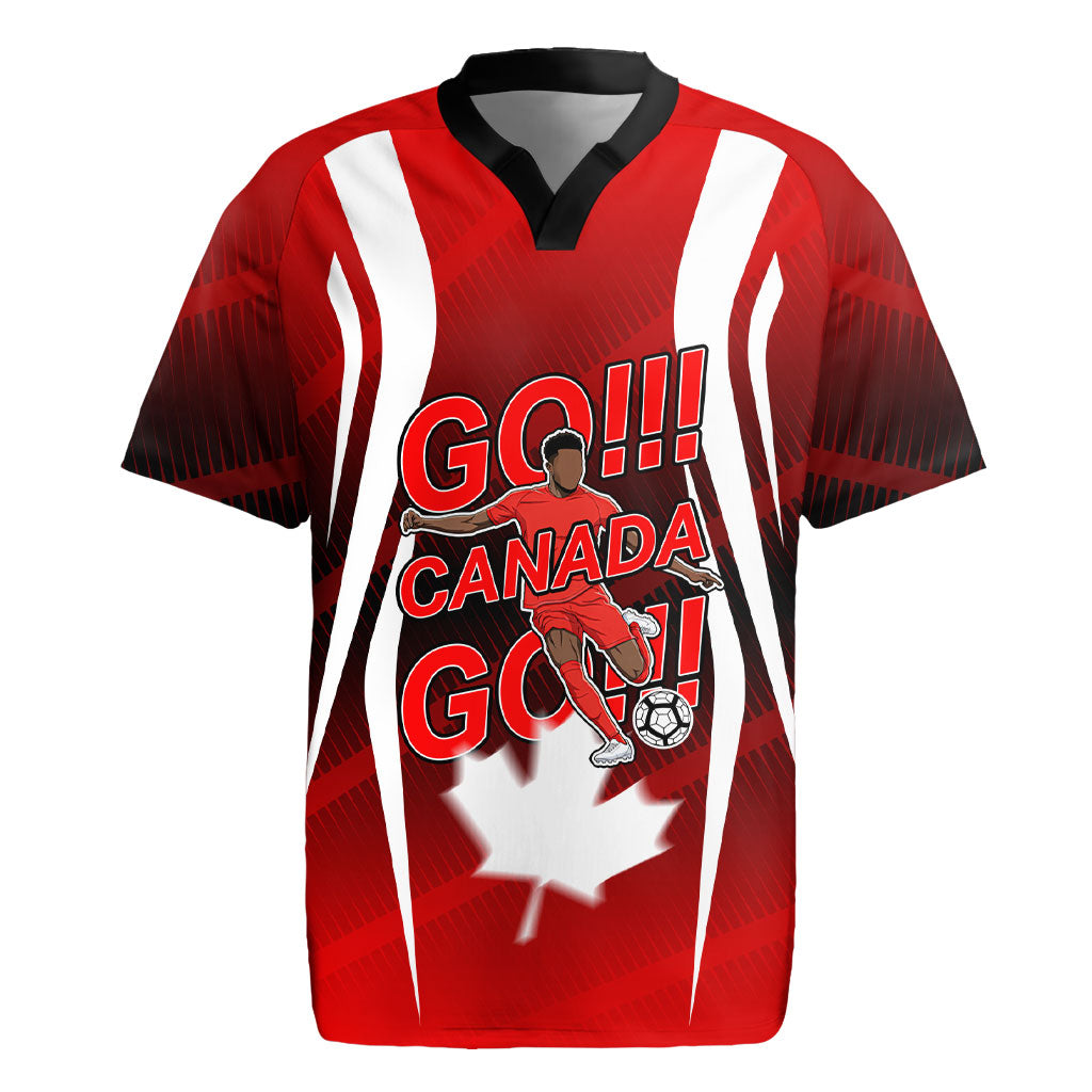Custom Canada Soccer Player Rugby Jersey Go Canada Maple Leaf
