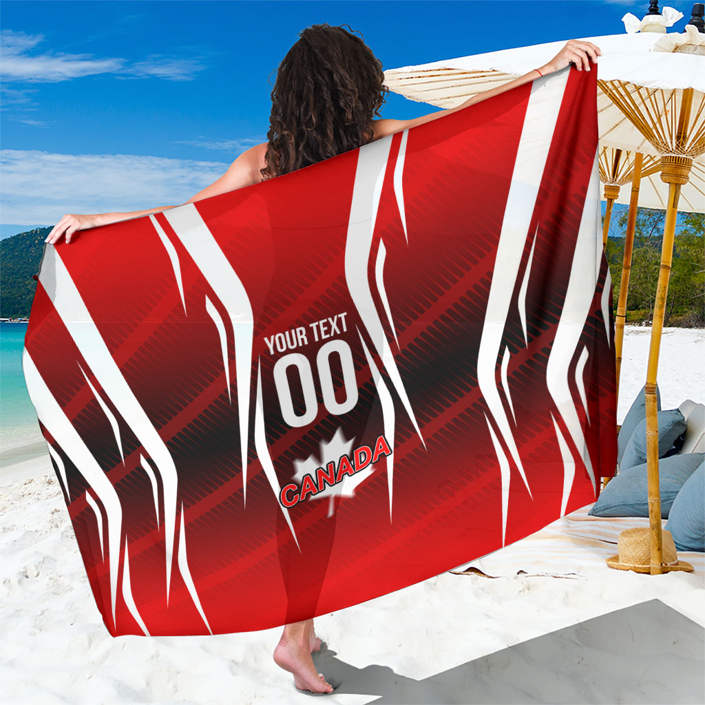 Custom Canada Soccer Player Sarong Go Canada Maple Leaf