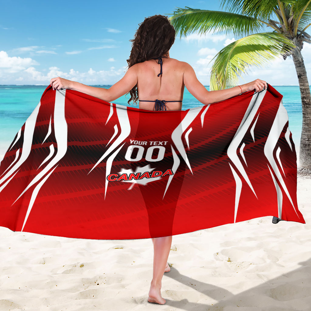 Custom Canada Soccer Player Sarong Go Canada Maple Leaf