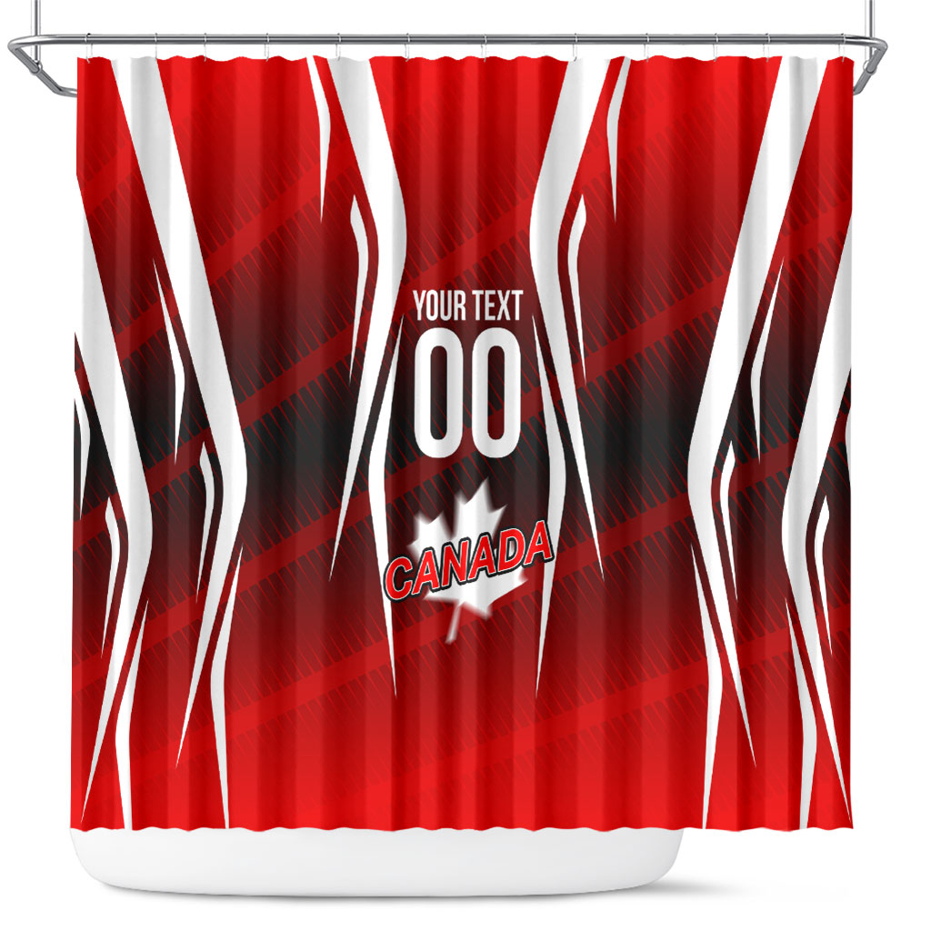 Custom Canada Soccer Player Shower Curtain Go Canada Maple Leaf