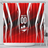 Custom Canada Soccer Player Shower Curtain Go Canada Maple Leaf