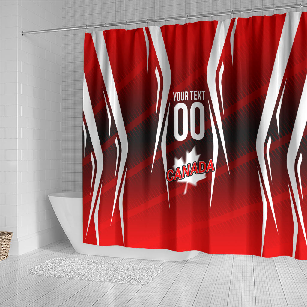 Custom Canada Soccer Player Shower Curtain Go Canada Maple Leaf