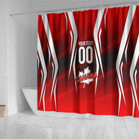 Custom Canada Soccer Player Shower Curtain Go Canada Maple Leaf