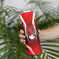 Custom Canada Soccer Player Skinny Tumbler Go Canada Maple Leaf