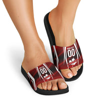 Custom Canada Soccer Player Slide Sandals Go Canada Maple Leaf