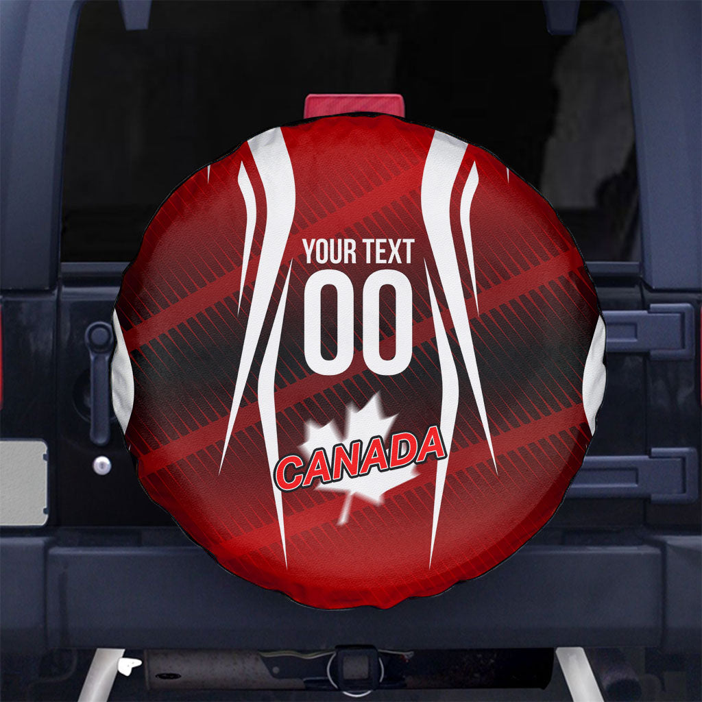 Custom Canada Soccer Player Spare Tire Cover Go Canada Maple Leaf
