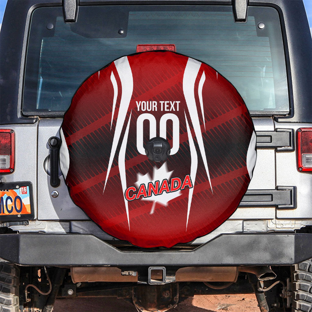 Custom Canada Soccer Player Spare Tire Cover Go Canada Maple Leaf