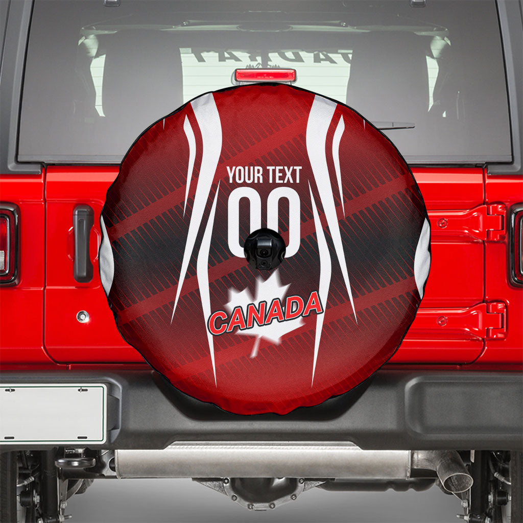 Custom Canada Soccer Player Spare Tire Cover Go Canada Maple Leaf
