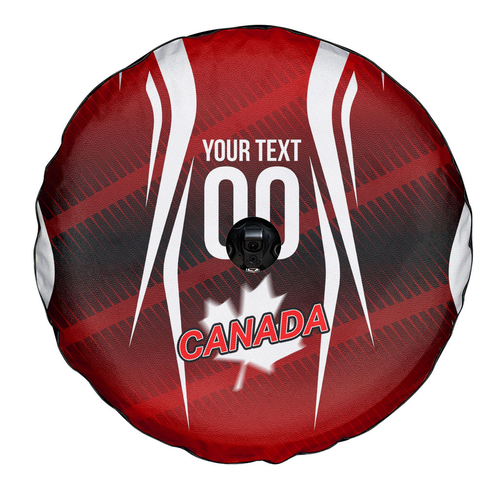 Custom Canada Soccer Player Spare Tire Cover Go Canada Maple Leaf