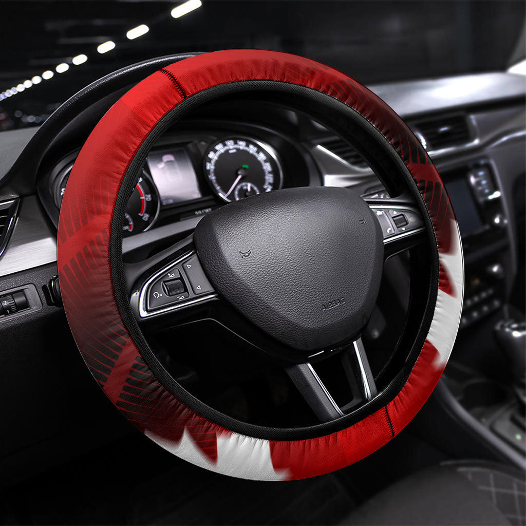 Canada Soccer Player Steering Wheel Cover Go Canada Maple Leaf