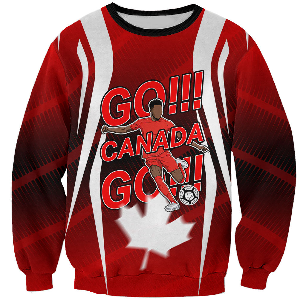 Custom Canada Soccer Player Sweatshirt Go Canada Maple Leaf