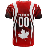 Custom Canada Soccer Player T Shirt Go Canada Maple Leaf