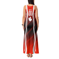 Custom Canada Soccer Player Tank Maxi Dress Go Canada Maple Leaf