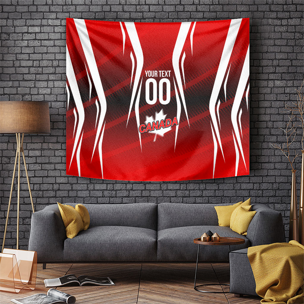 Custom Canada Soccer Player Tapestry Go Canada Maple Leaf