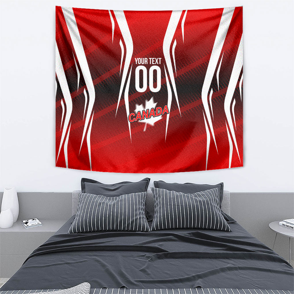 Custom Canada Soccer Player Tapestry Go Canada Maple Leaf