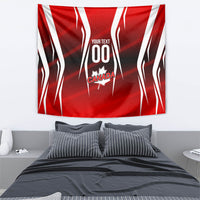 Custom Canada Soccer Player Tapestry Go Canada Maple Leaf