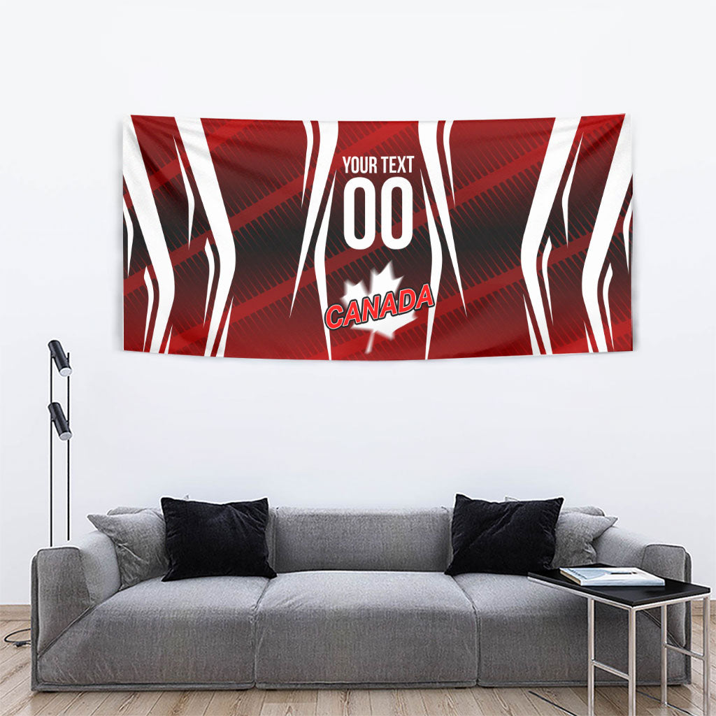 Custom Canada Soccer Player Tapestry Go Canada Maple Leaf
