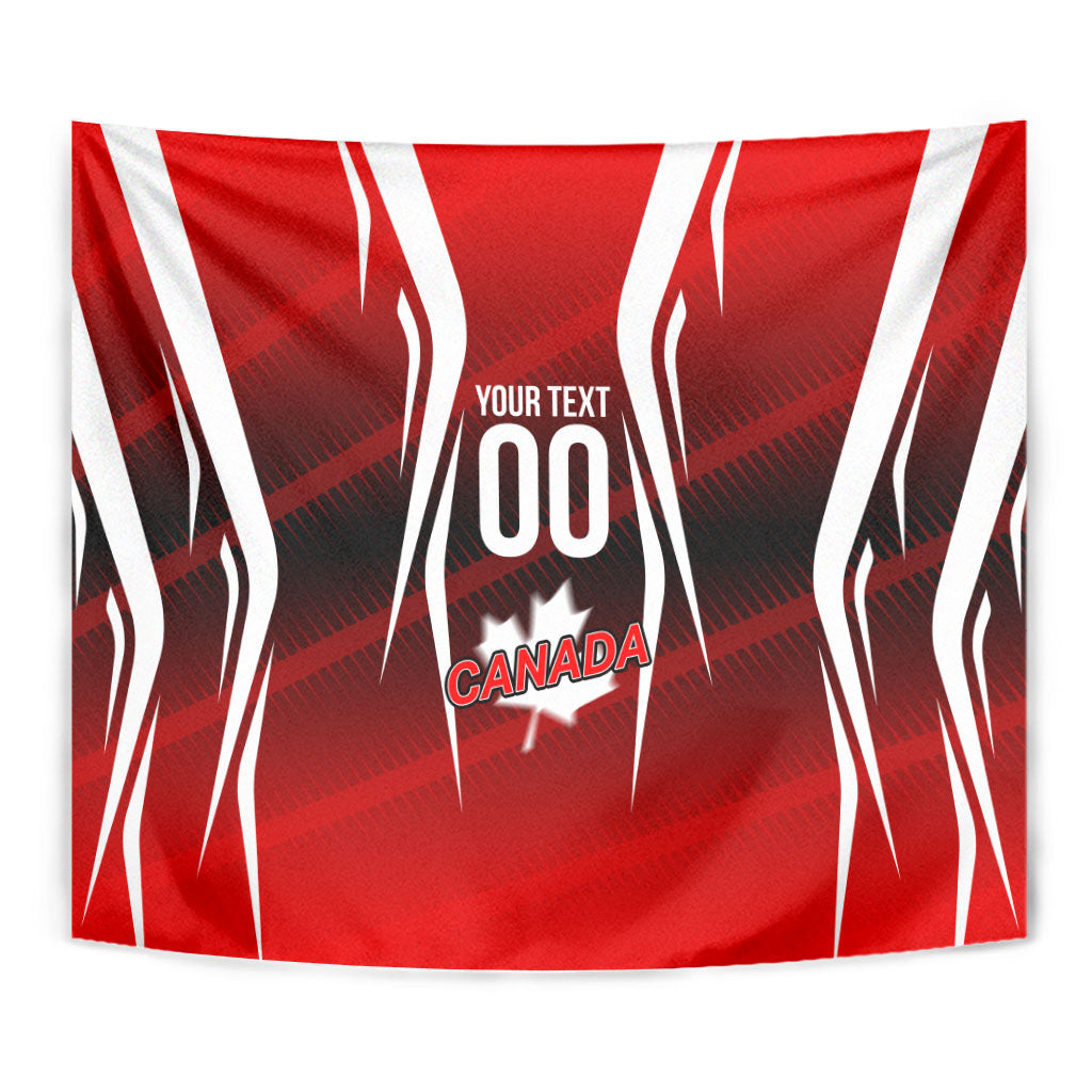 Custom Canada Soccer Player Tapestry Go Canada Maple Leaf
