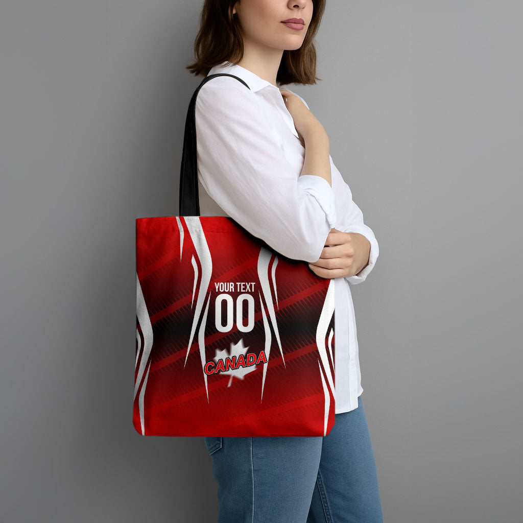 Custom Canada Soccer Player Tote Bag Go Canada Maple Leaf